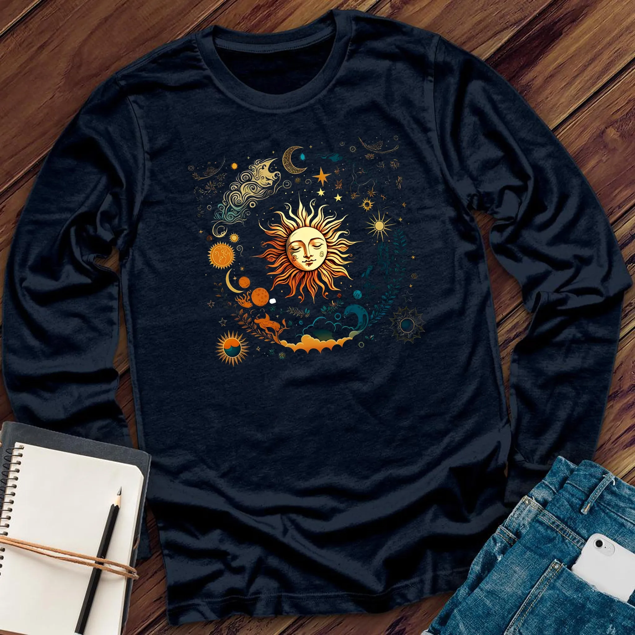 Cosmic Sun and Elements Long Sleeve