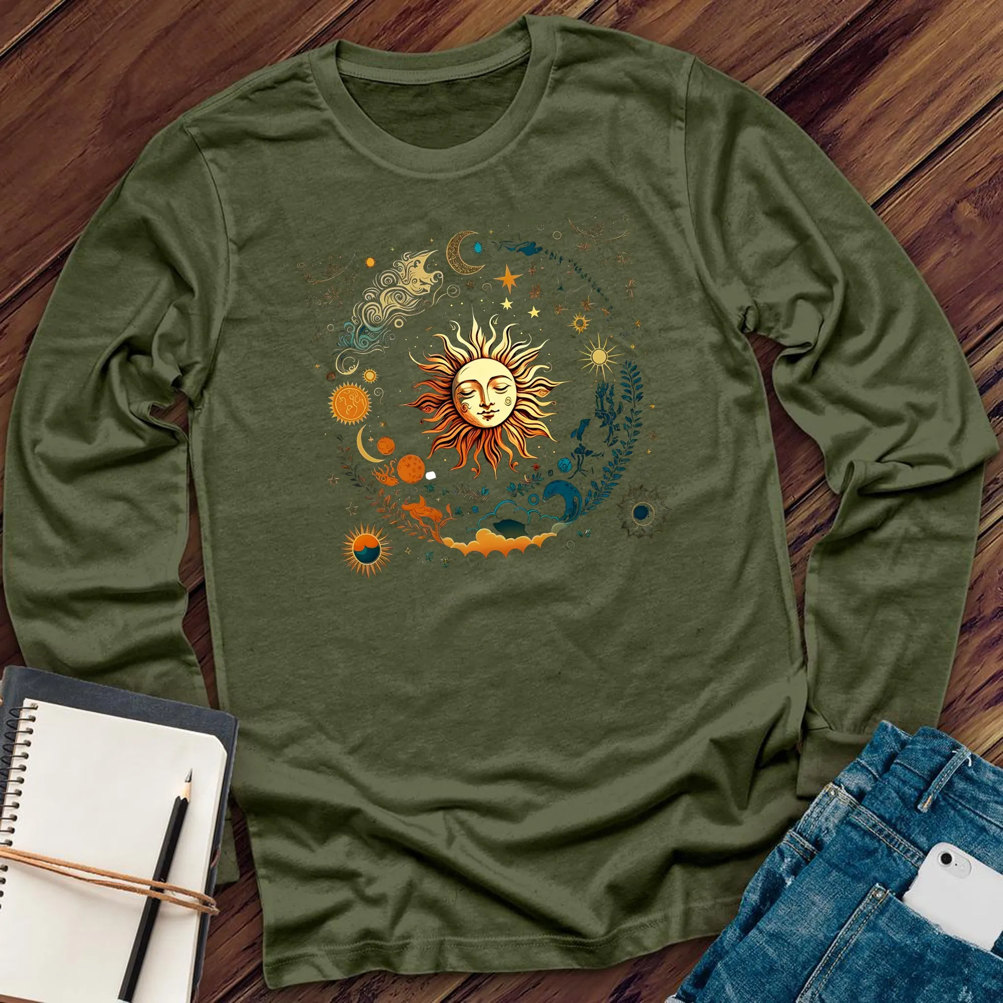 Cosmic Sun and Elements Long Sleeve