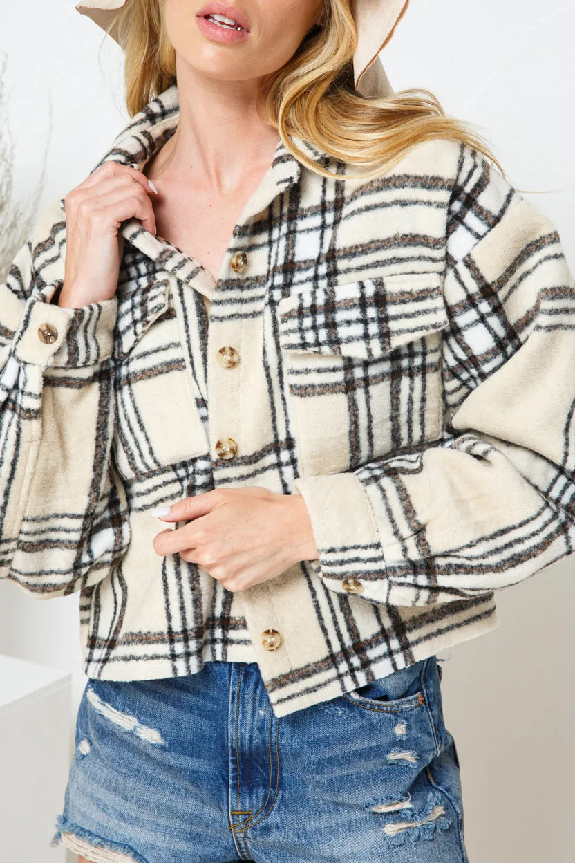Cream Crop Shacket