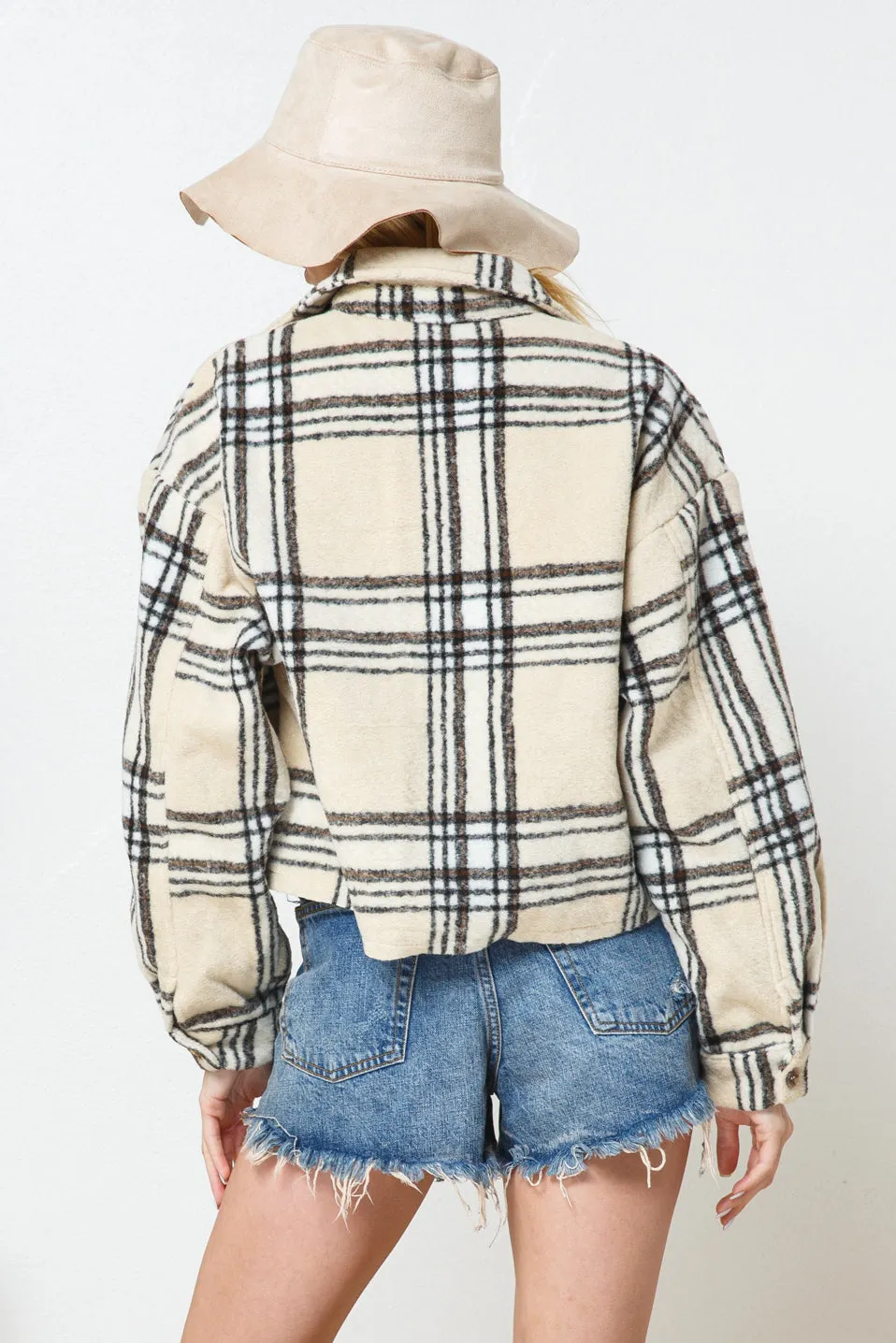 Cream Crop Shacket