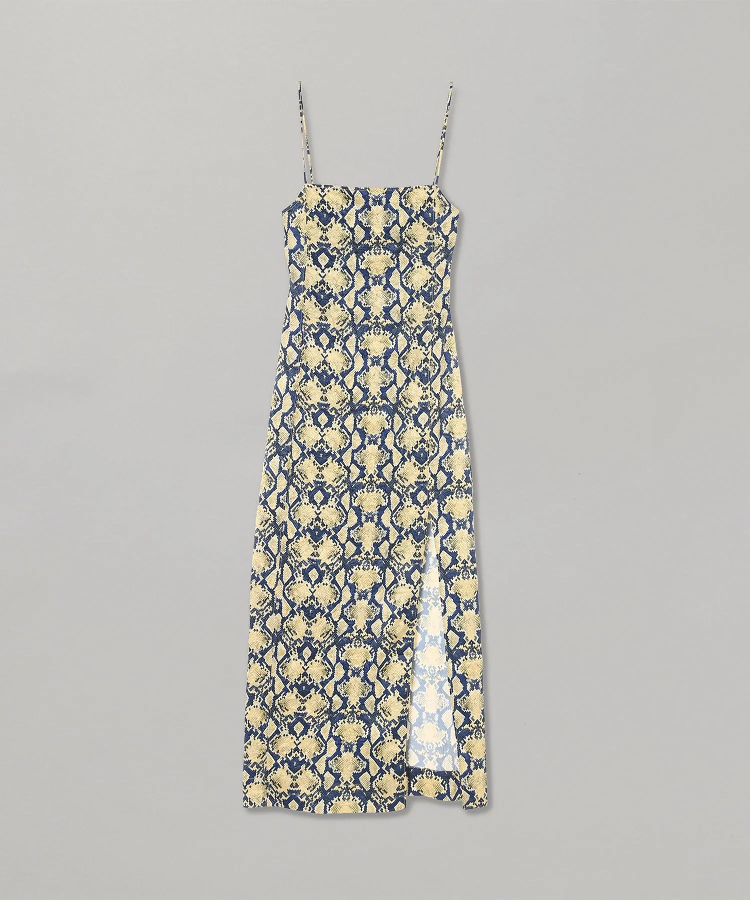 Crinkled Satin Midi Slip Dress