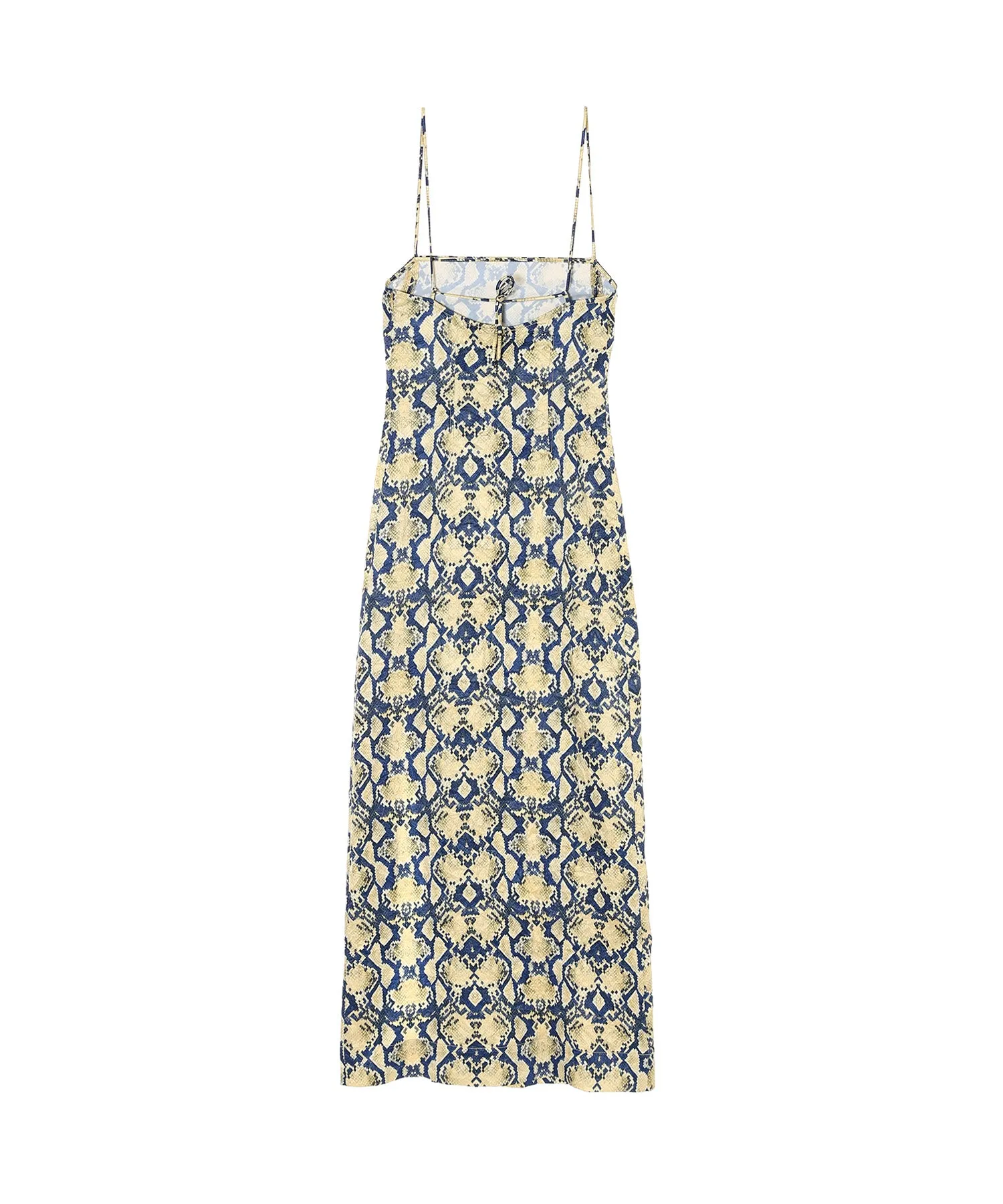 Crinkled Satin Midi Slip Dress