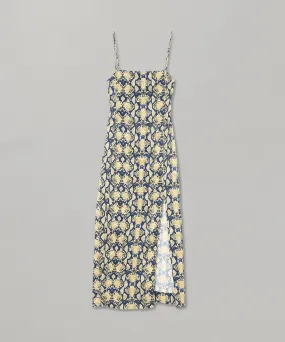 Crinkled Satin Midi Slip Dress