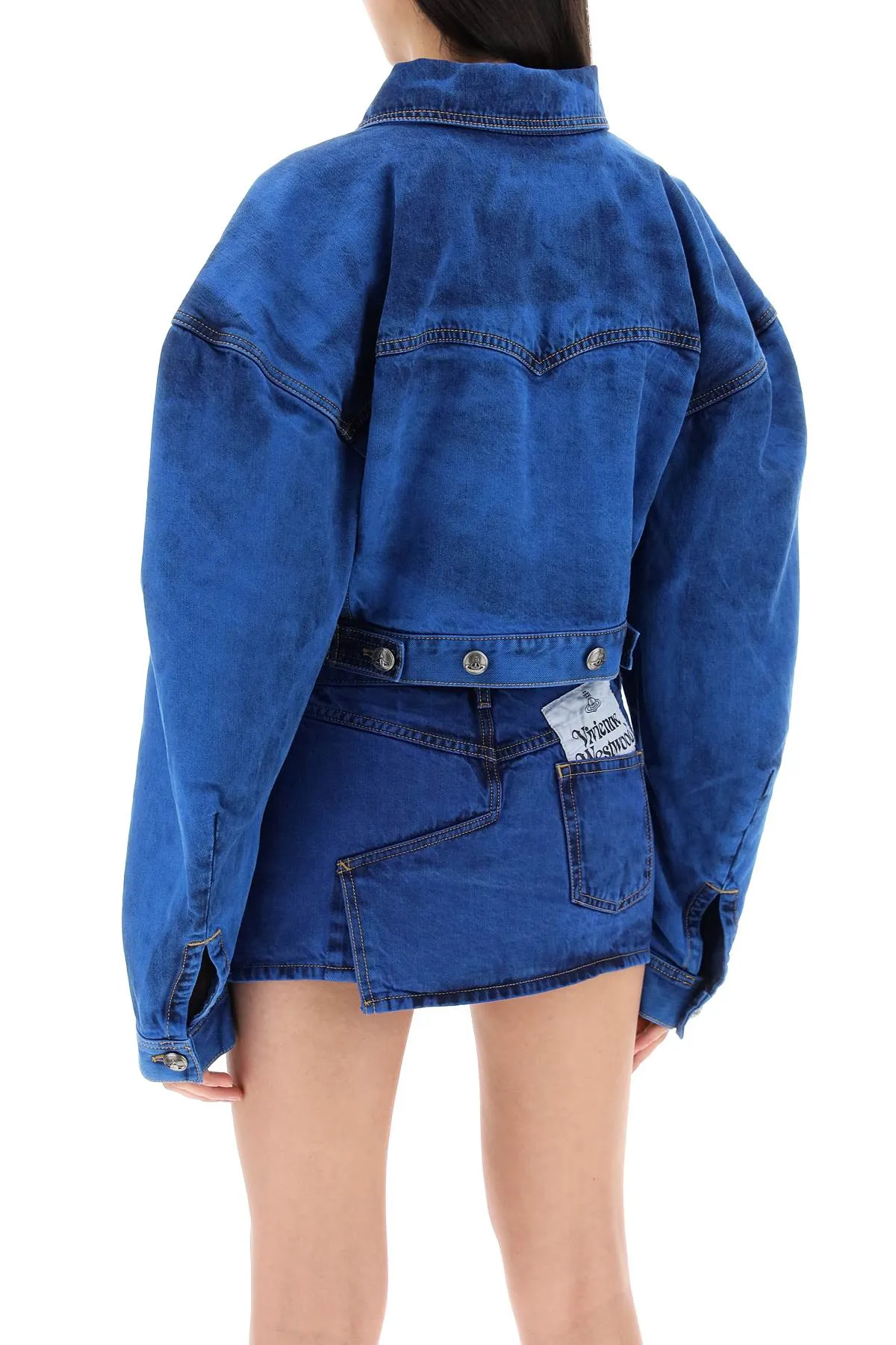 cropped denim boxer