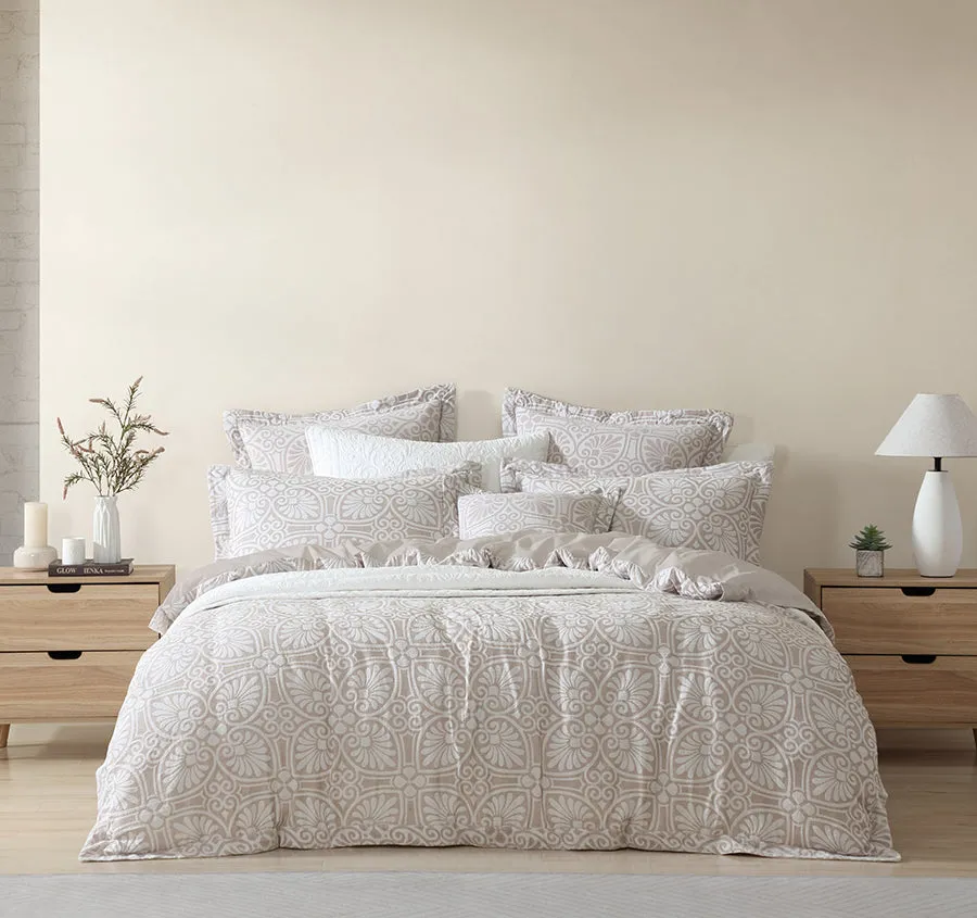 Dakota Quilt Cover Set Range Stone