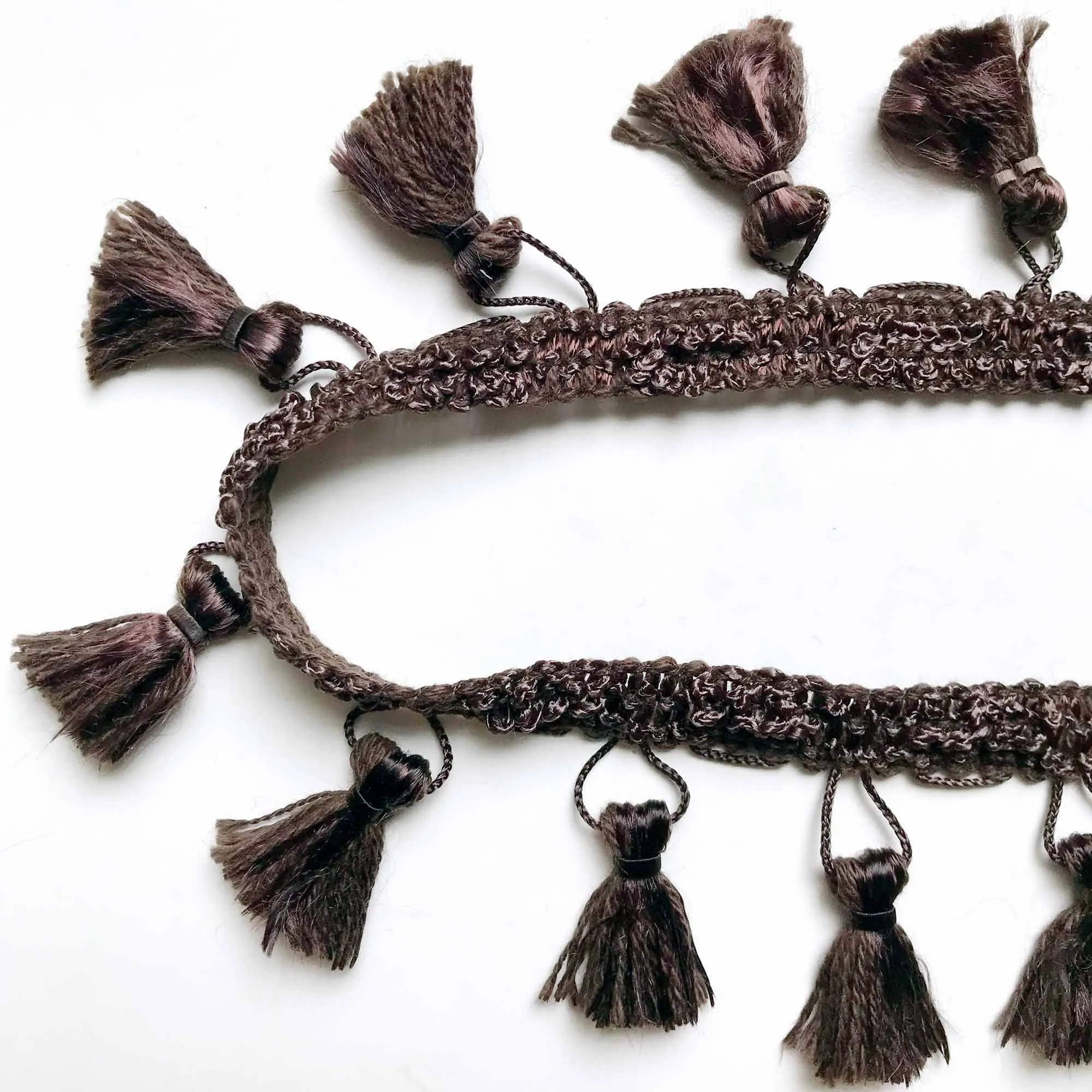 Dark Brown High Quality Decorative Tassel Trim by the yard