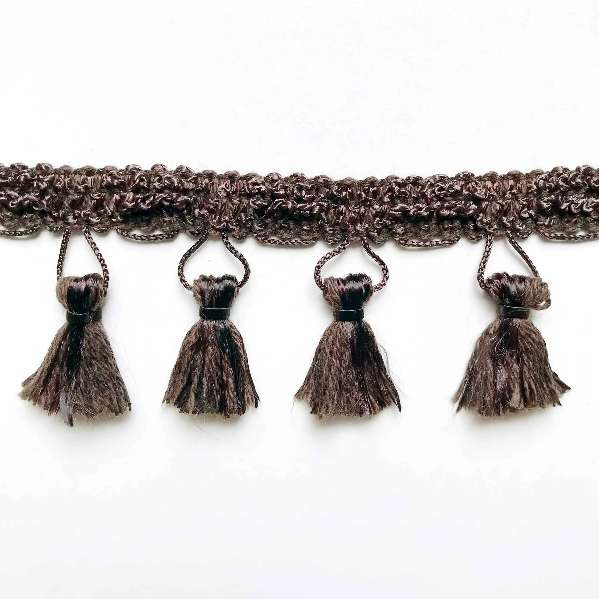 Dark Brown High Quality Decorative Tassel Trim by the yard