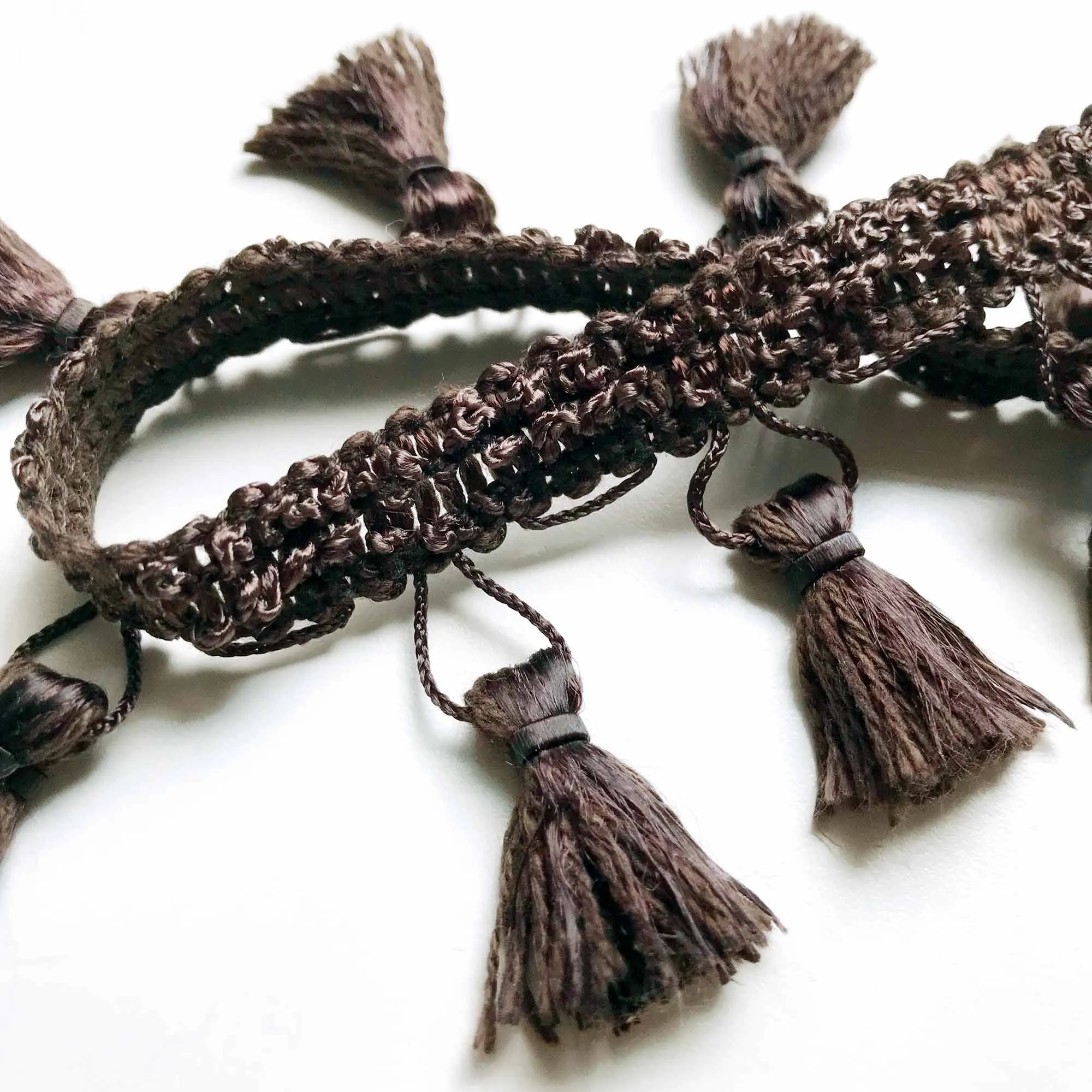 Dark Brown High Quality Decorative Tassel Trim by the yard