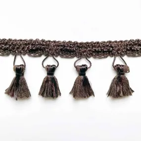 Dark Brown High Quality Decorative Tassel Trim by the yard