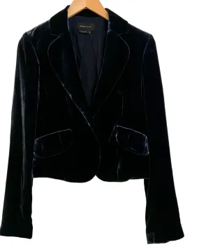 Dark Winter Velvet Crop Jacket