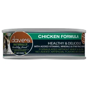 Dave's Pet Food Naturally Healthy Grain-Free Chicken Formula Canned Cat Food 5.5-oz