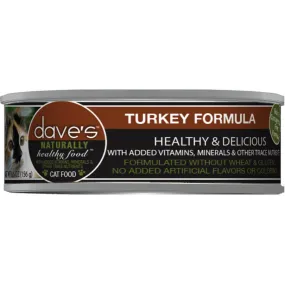 Dave's Pet Food Naturally Healthy Grain-Free Turkey Formula Canned Cat Food 5.5-oz
