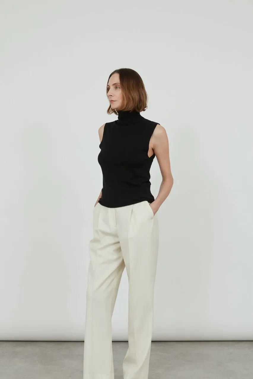 Deborah knitted top | Black - Ultrafine merino-cashmere-silk blend
