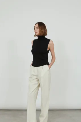 Deborah knitted top | Black - Ultrafine merino-cashmere-silk blend