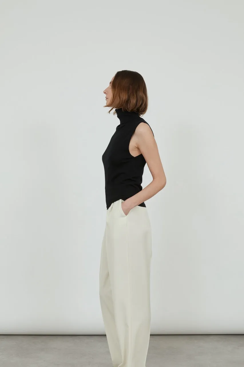 Deborah knitted top | Black - Ultrafine merino-cashmere-silk blend