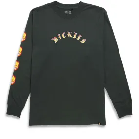 Dickies x Spitfire Long Sleeve T-Shirt - Olive Green