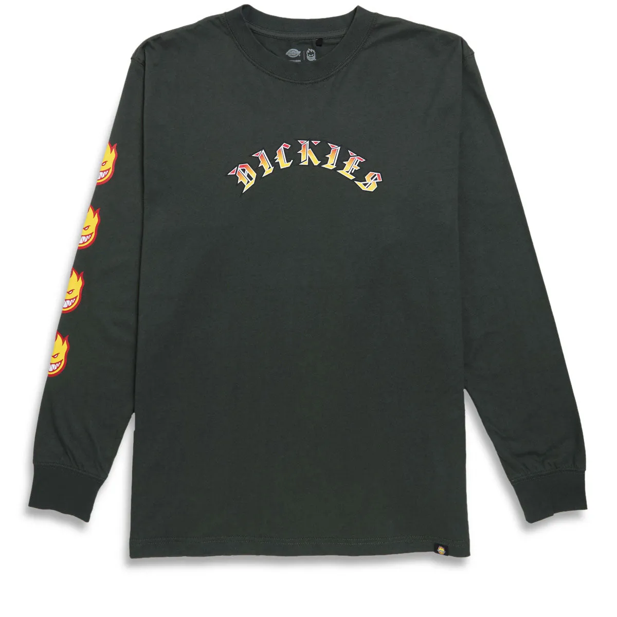 Dickies x Spitfire Long Sleeve T-Shirt - Olive Green