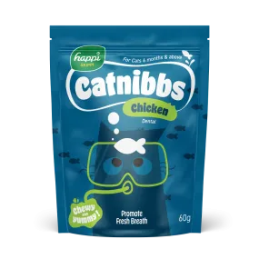 *DONATION TO WILDFLOWER STUDIO* Happi Skippi Cat Treats Catnibbs 60g x 5pkts (Assorted)