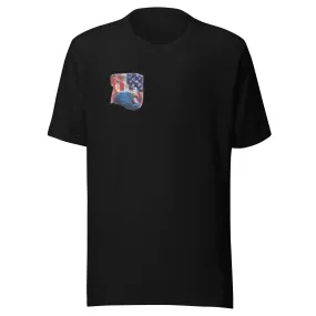 Eagle Burn Flag Usa Tshirt 100% Cotton Crew Neck Short Sleeve Top With Pocket Design