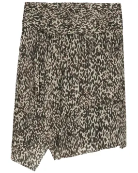 Ecru Print Roya Mini Skirt