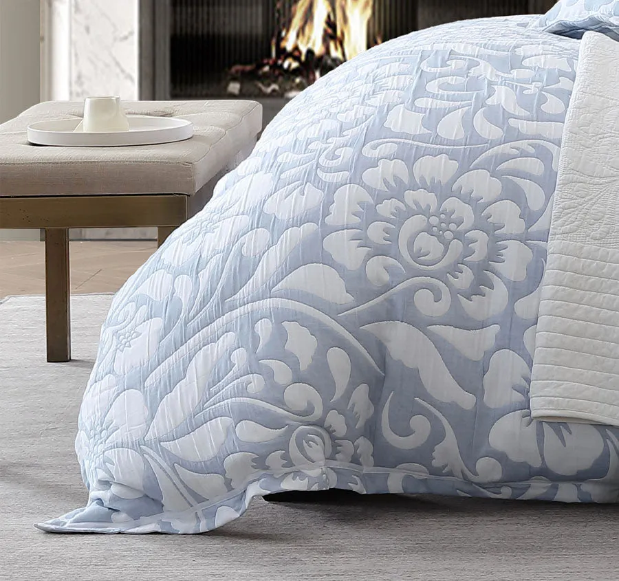 Eleanor Quilt Cover Set Range Sky