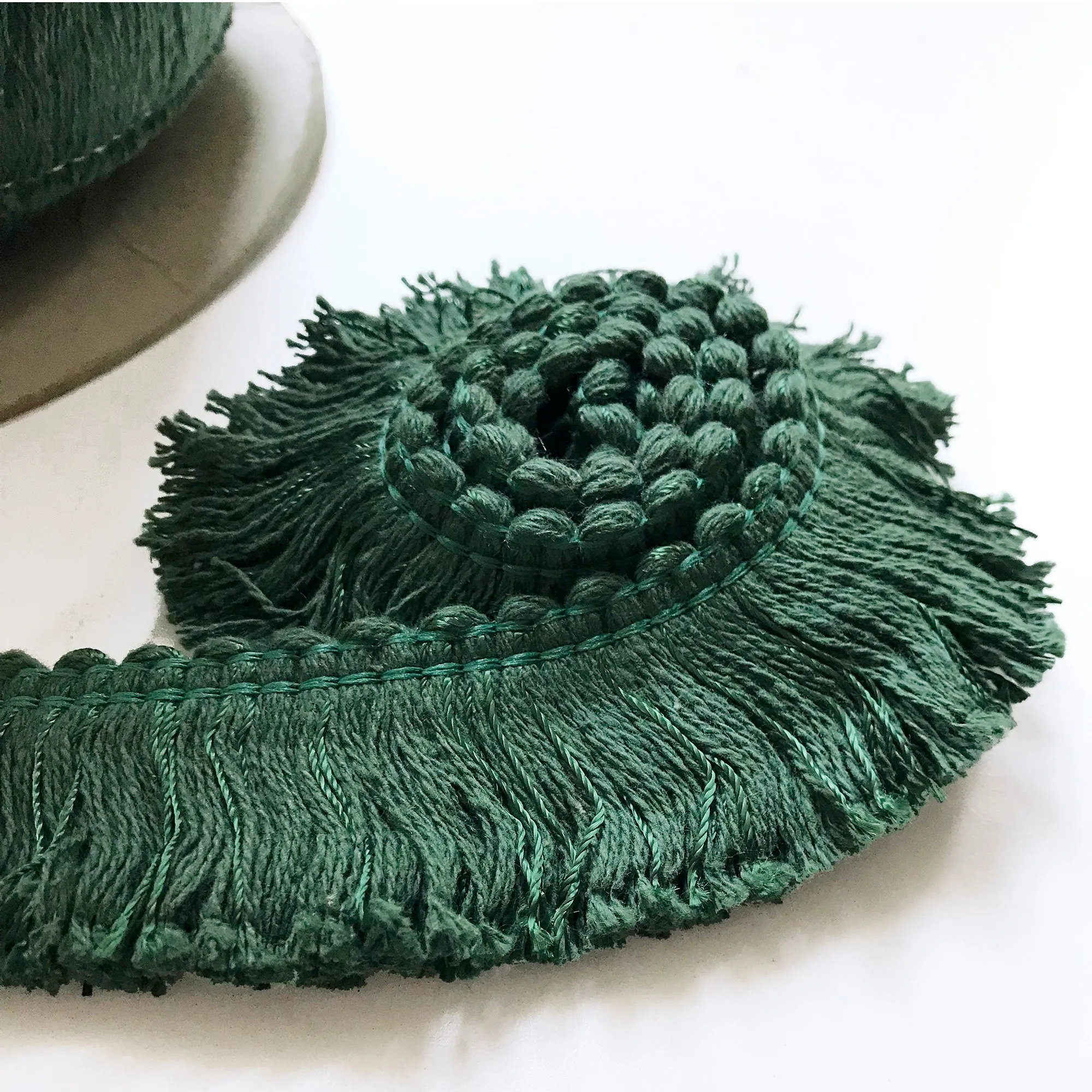 Emerald Green High Quality Decorative Brush Fringe Trim by the yard