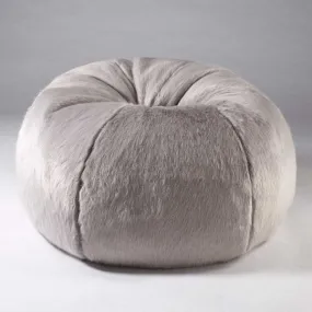 Faux Fur Bean Bag Pale Grey by Katrina Hampton
