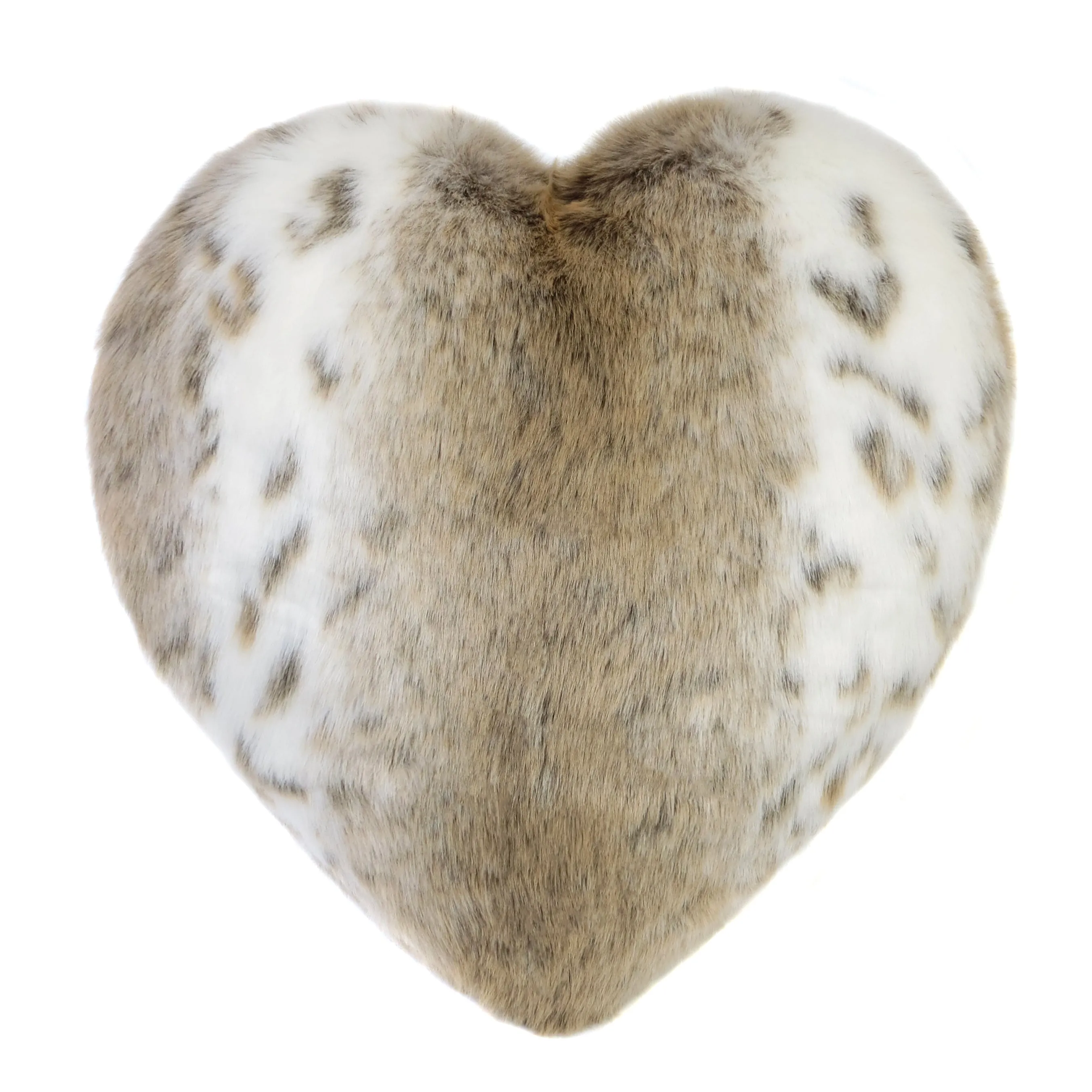 Faux Fur Heart Cushion