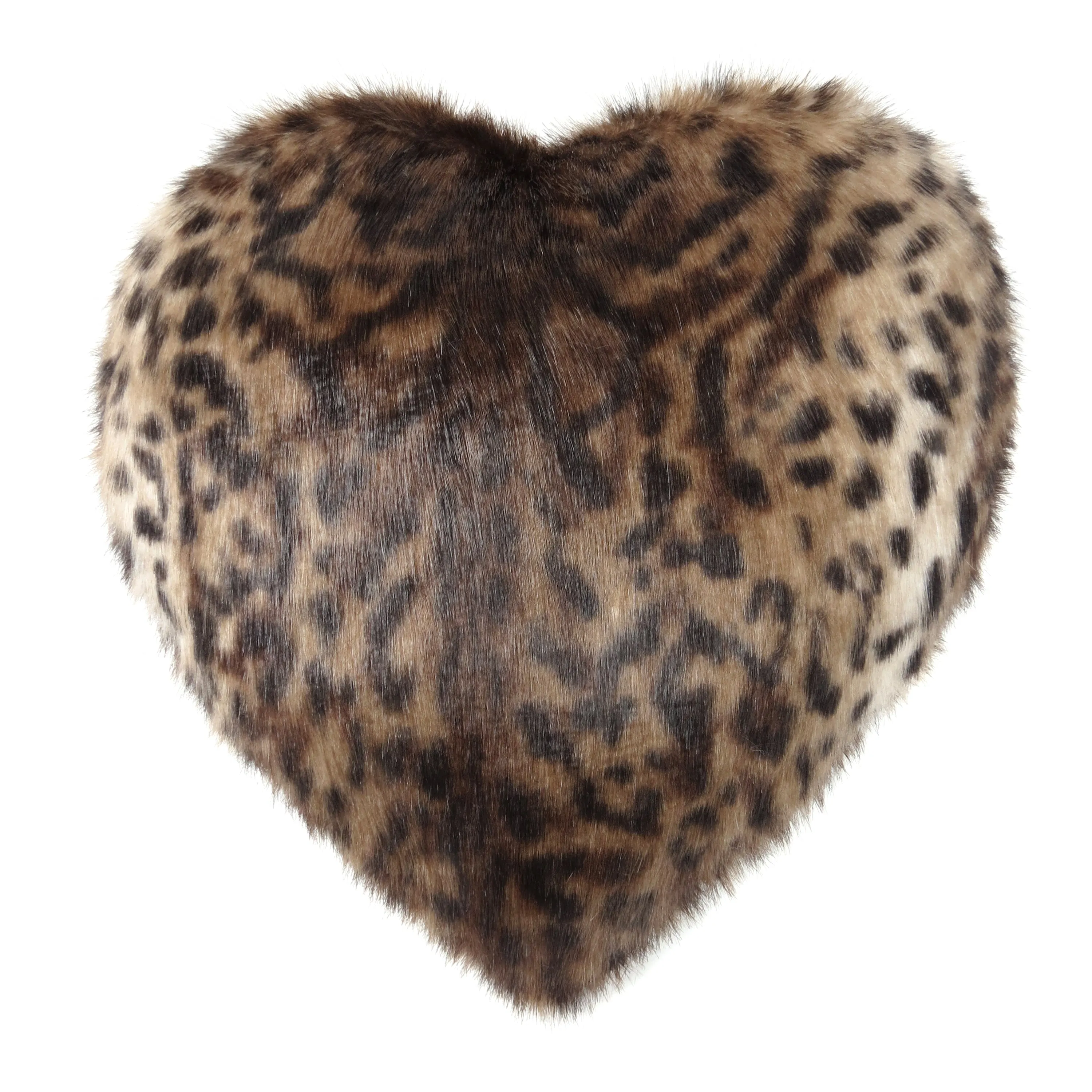 Faux Fur Heart Cushion