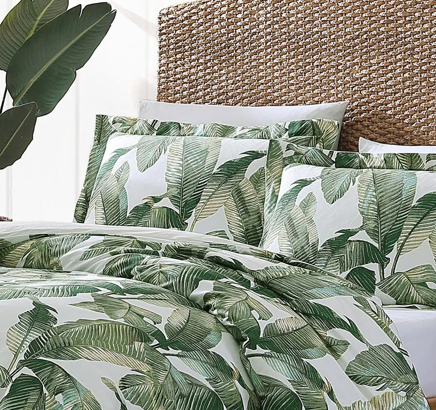 Fiesta Palms Quilt Cover Set Range Green