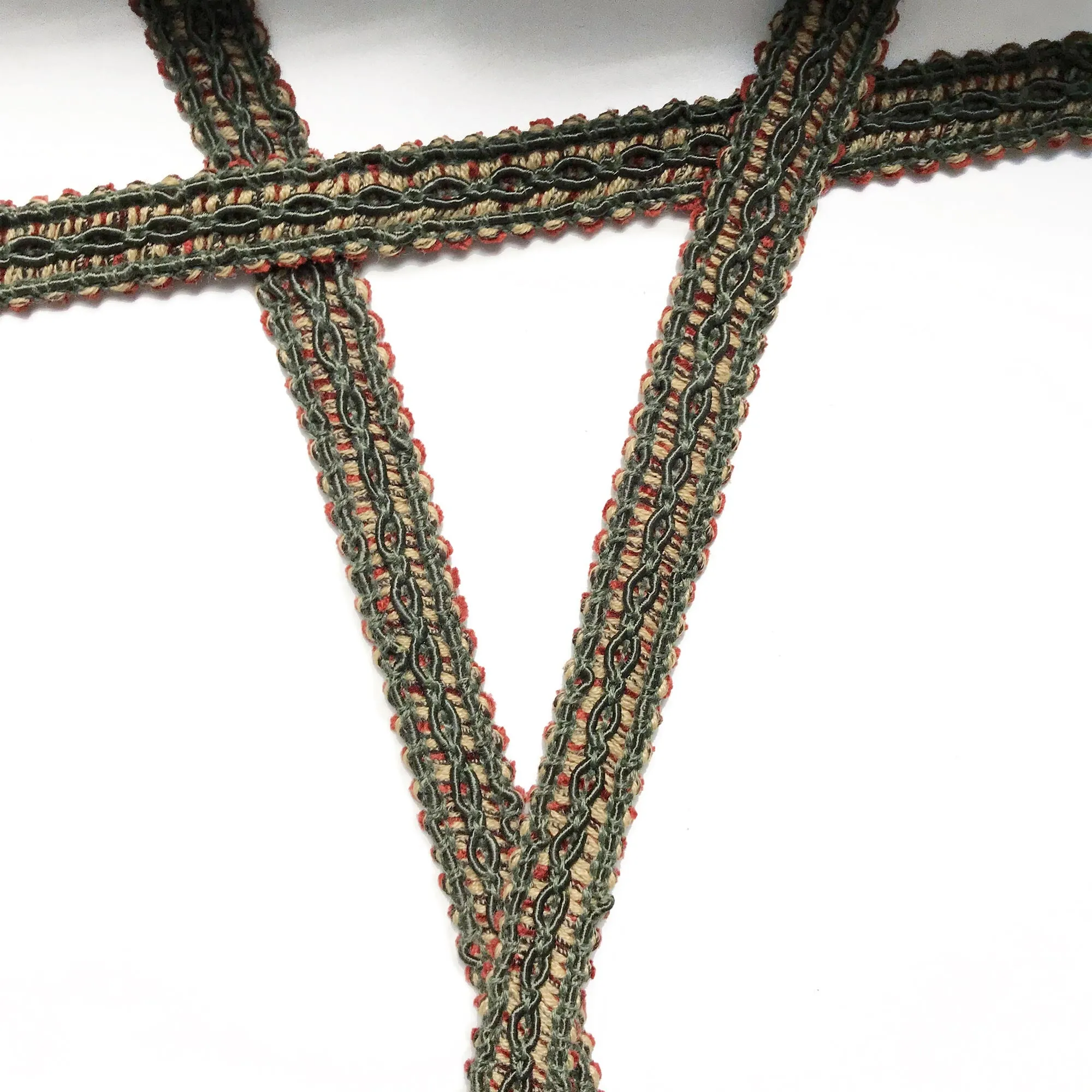Forest Green and Yellow High Quality Decorative Gimp Trim by the yard