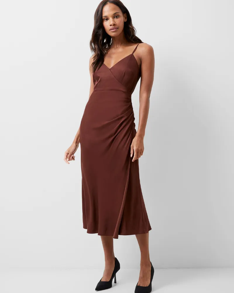 French Connection - Ennis Satin Slip Midi Dress
