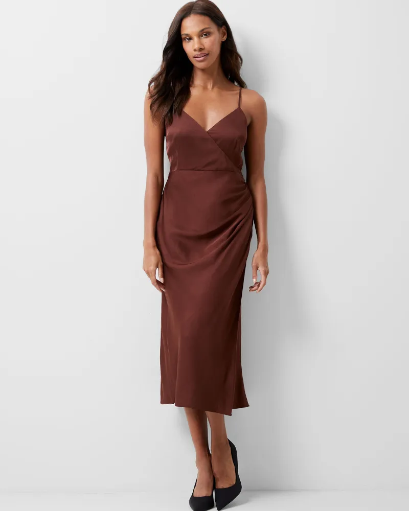French Connection - Ennis Satin Slip Midi Dress