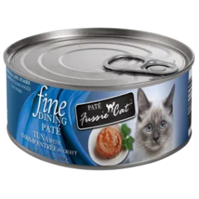 Fussie Cat Fine Dining Pate Tuna With Shrimp in Gravy Wet Cat Food, 2.82-oz