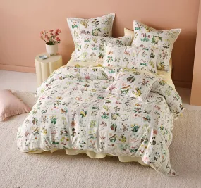 Garden Bed Quilt Cover Set Range Vanilla