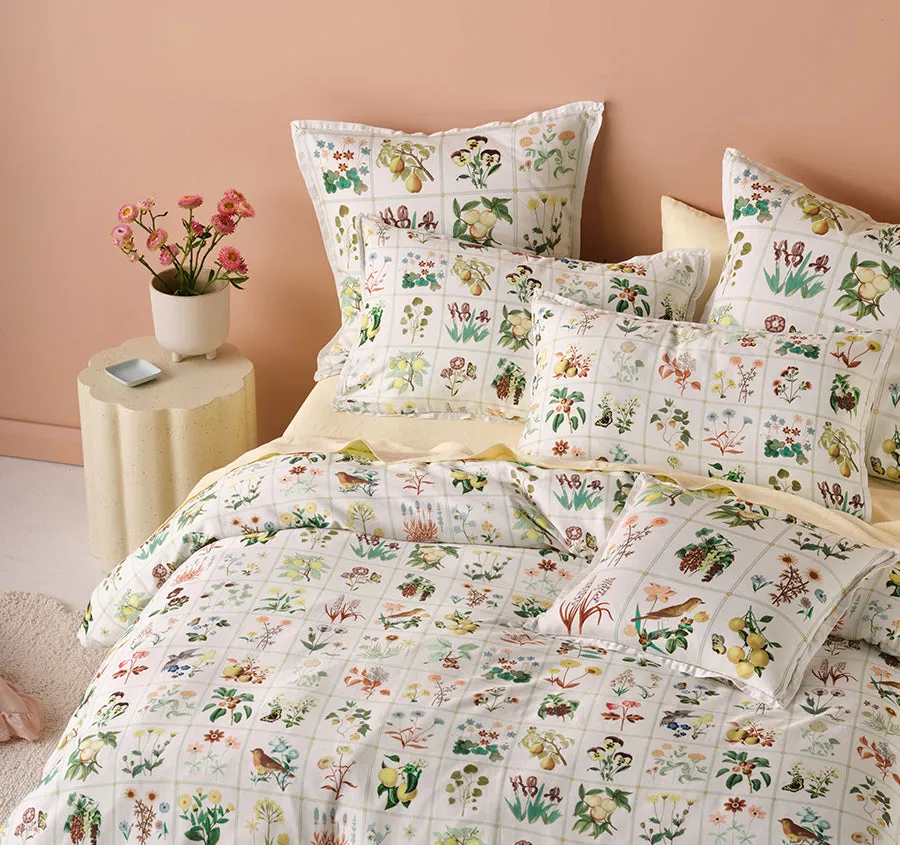 Garden Bed Quilt Cover Set Range Vanilla