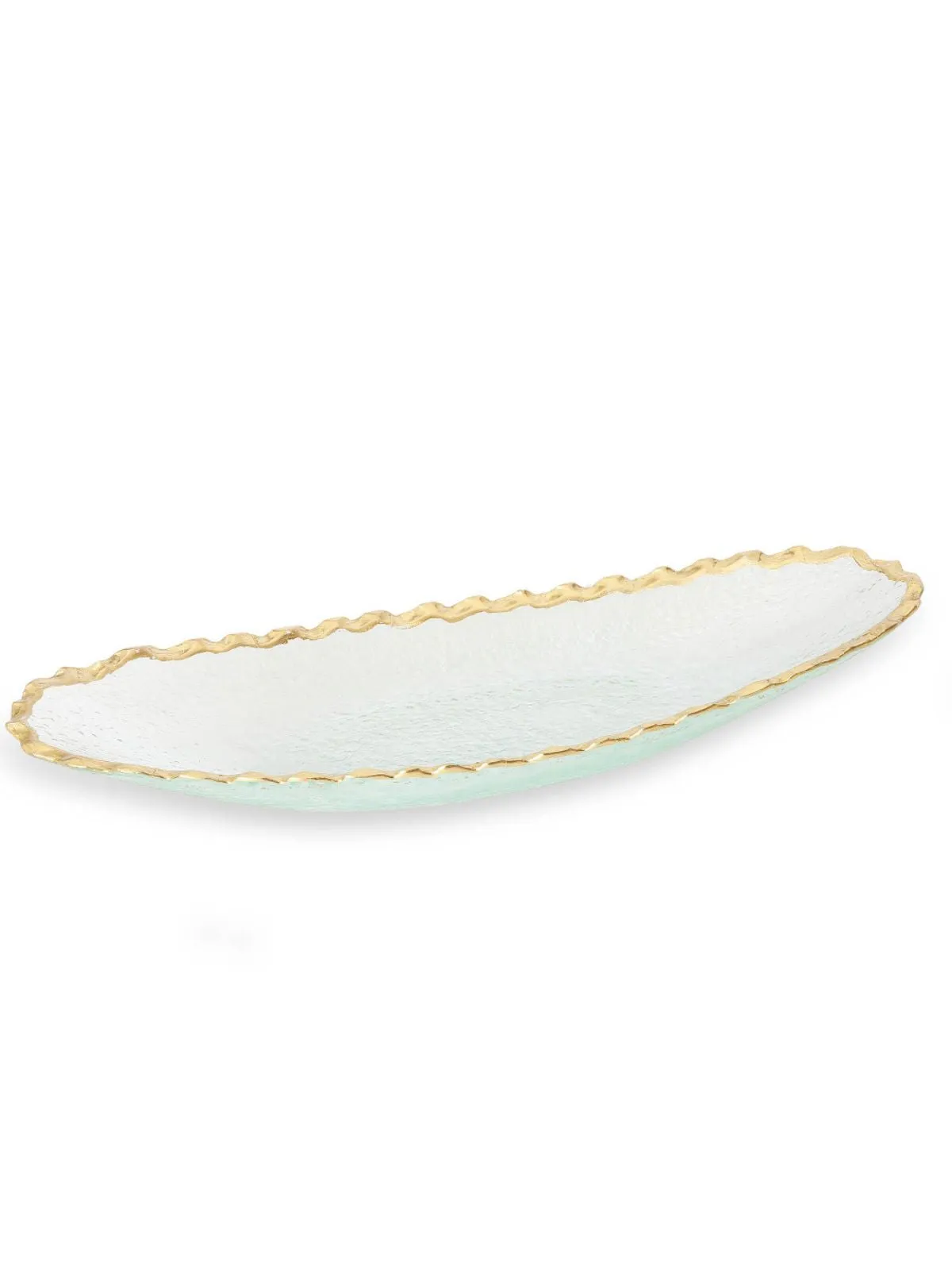Glass Tray with Gold Edge