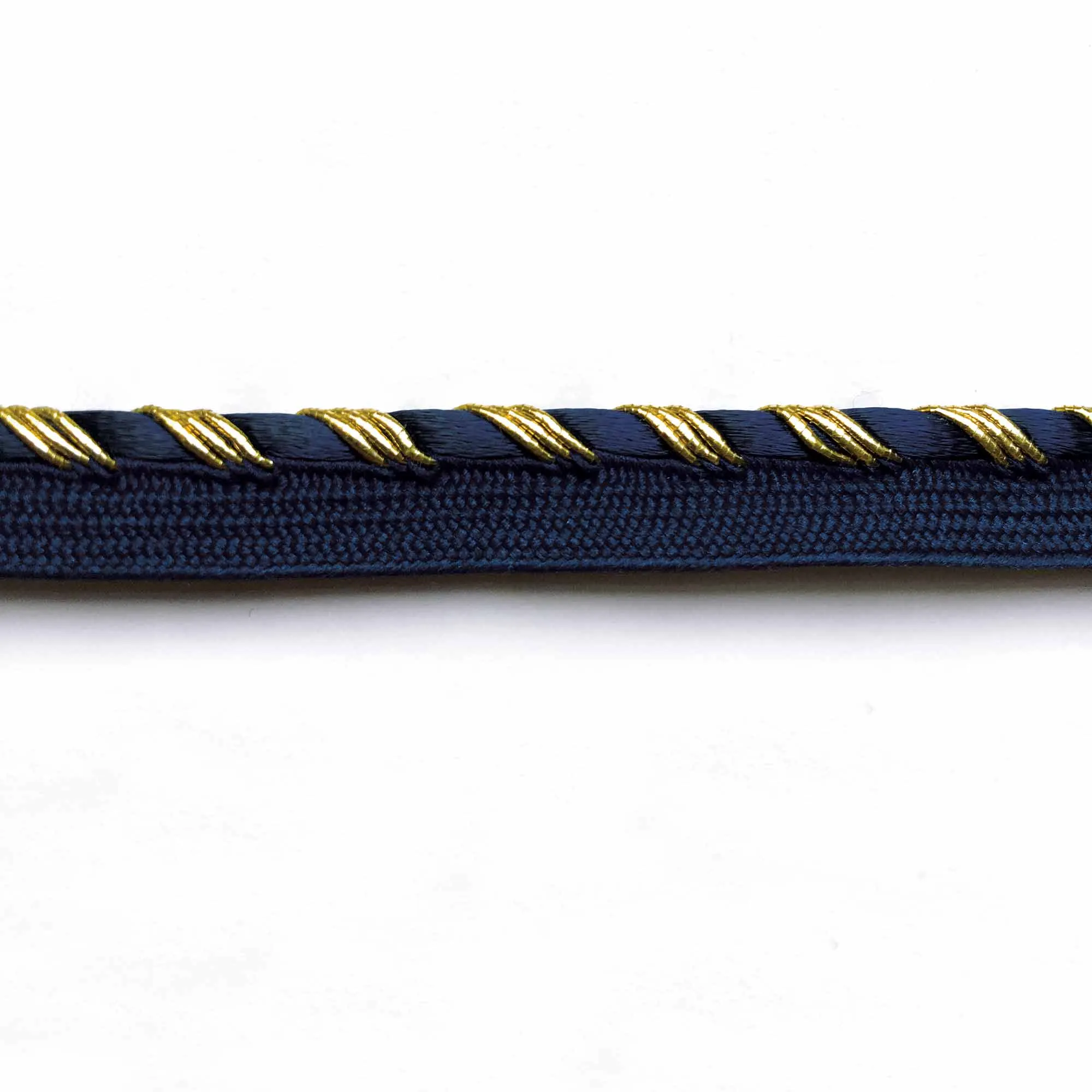 Gold and Indigo High Quality Decorative Lip Cord Trim by the yard