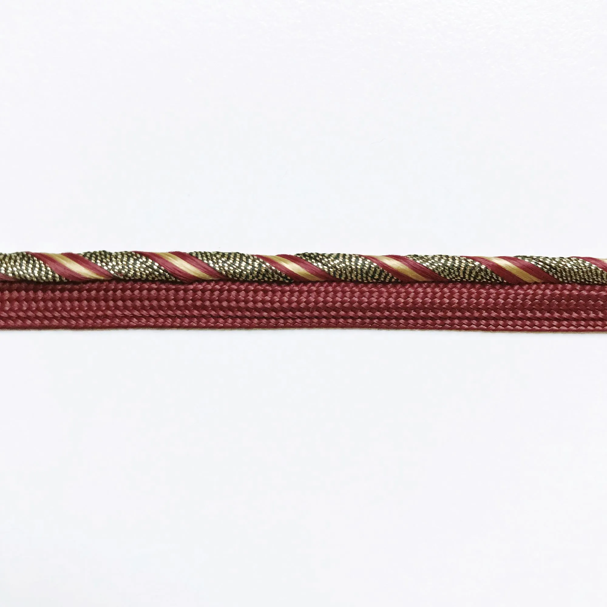Gold and Maroon High Quality Decorative Lip Cord Trim by the yard