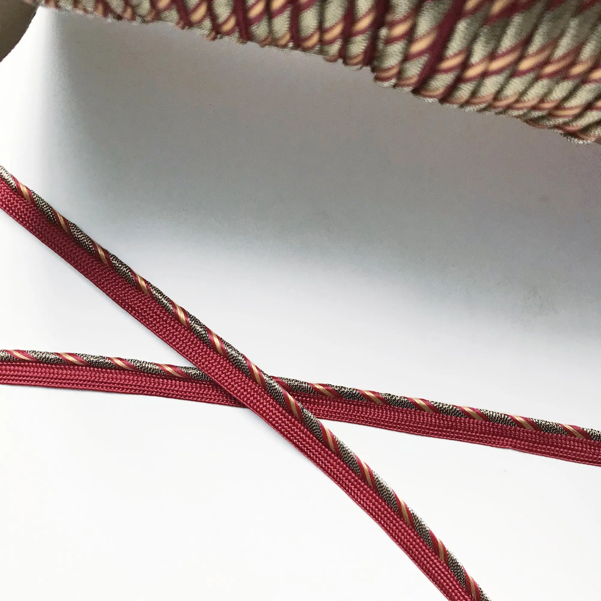 Gold and Maroon High Quality Decorative Lip Cord Trim by the yard