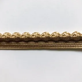 Gold High Quality Decorative Lip Cord Trim by the yard