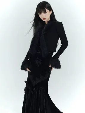 Gothic Fur Trim Cardigan