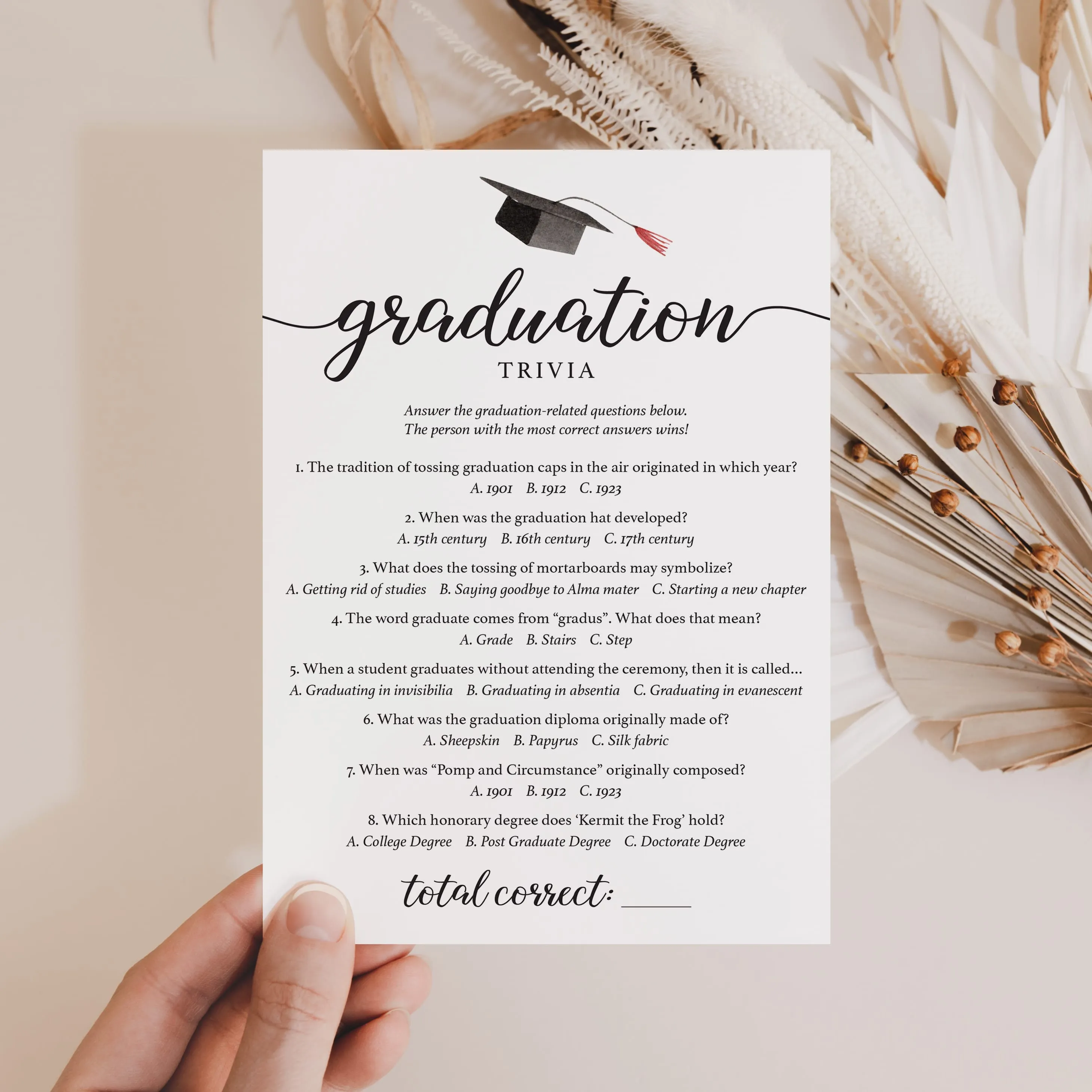 Graduation Trivia Questions and Answers