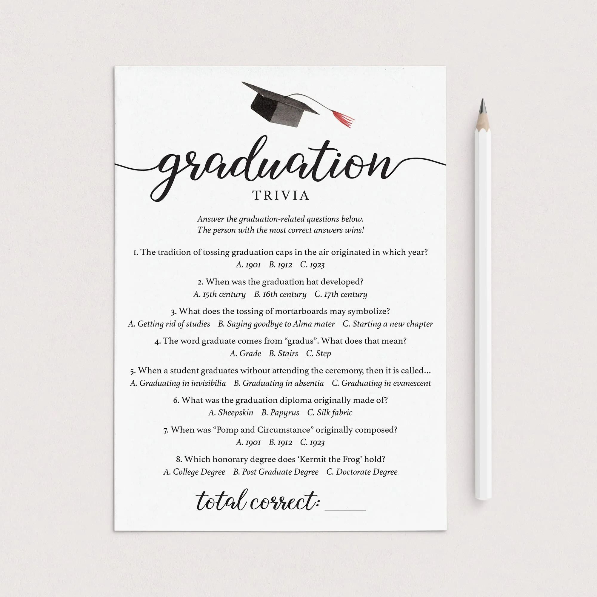 Graduation Trivia Questions and Answers