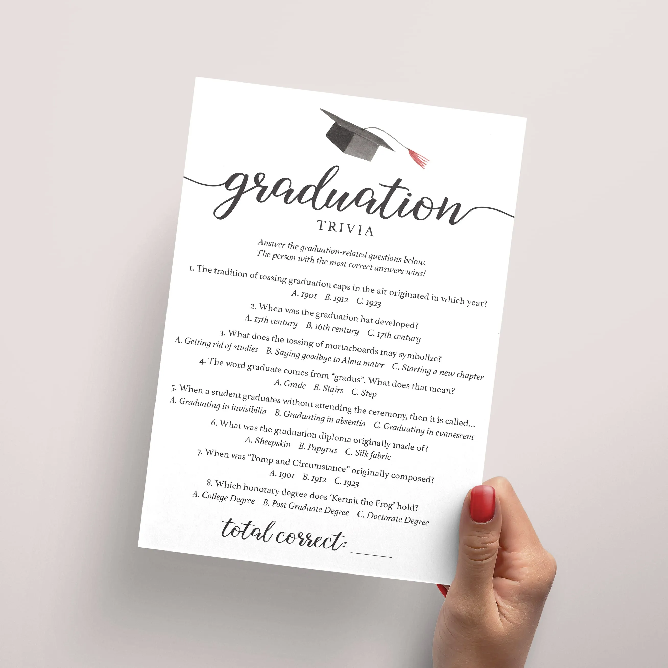 Graduation Trivia Questions and Answers