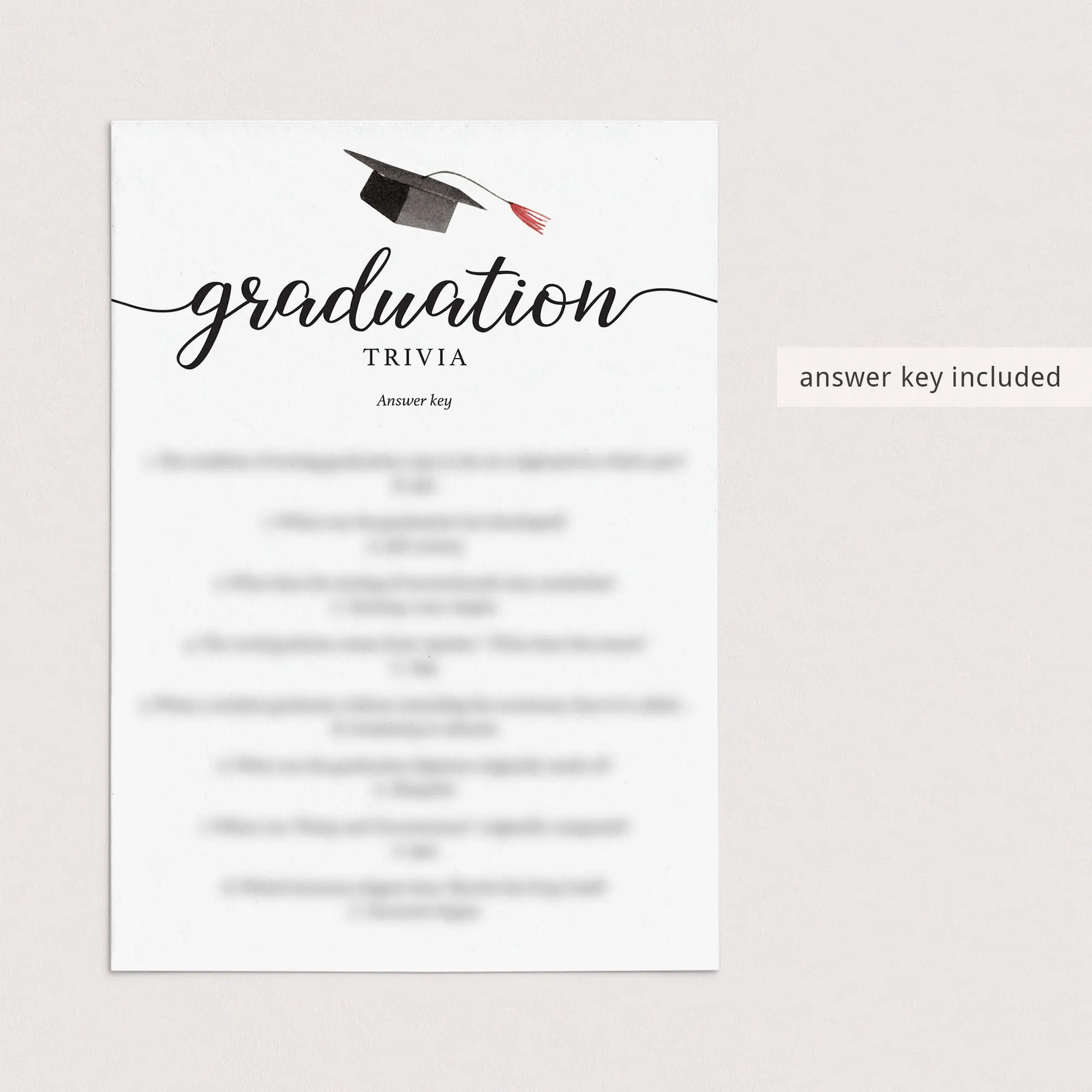Graduation Trivia Questions and Answers