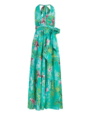 Green Halter Maxi Dress