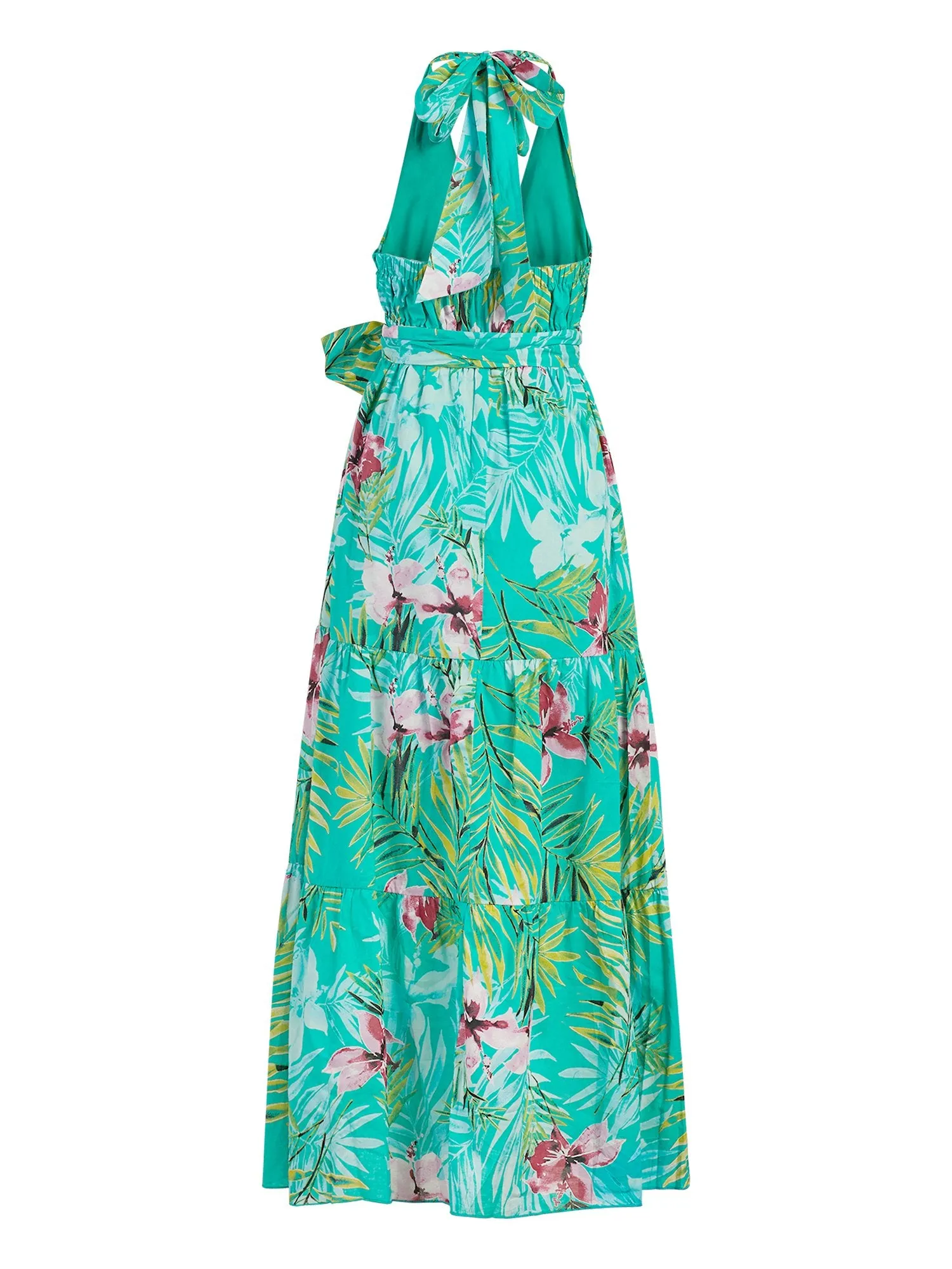 Green Halter Maxi Dress