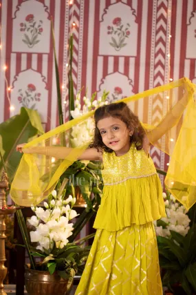 Green Western Party Gown for Girls with Sequin Detailing