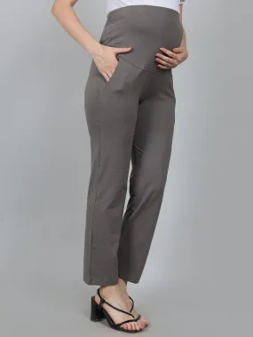 Grey Supima Cotton Maternity Pants